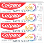 Colgate Total Active Prevention Clean Mint Toothpaste 4 Pack